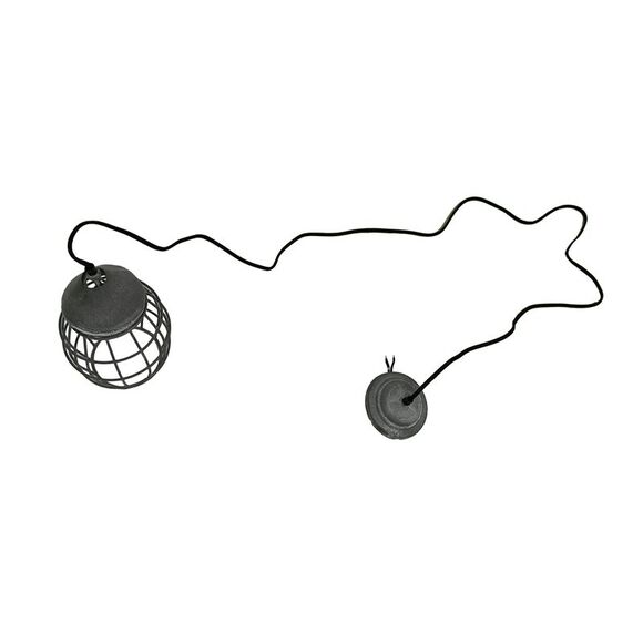 Scratch & Dent Small Farmhouse Wire Cage Light Pendant in Weathered Zinc - Picture 3 of 3